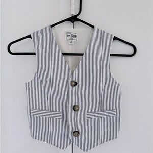 Place Kids Striped Vest in Blue and White